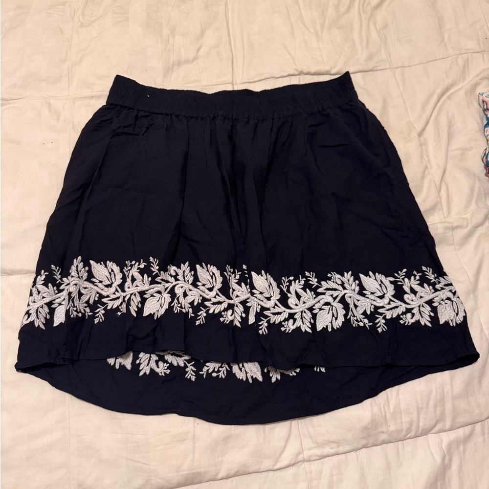 A Pea in the Pod Blue Skater Mini Skirt High-Low Casual